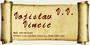Vojislav Vinčić vizit kartica